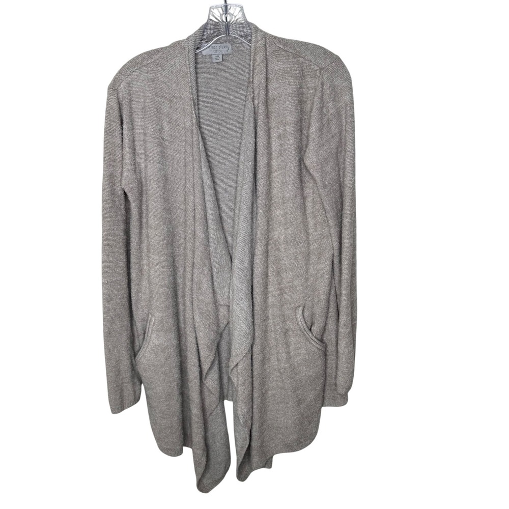 Barefoot Dreams Cozychic Lite Cardigan Women's S M Beige Open Front‎